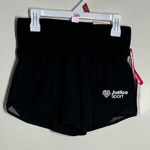 Justice Girls J-Sport Mesh Detail Classic Black Short M (10)